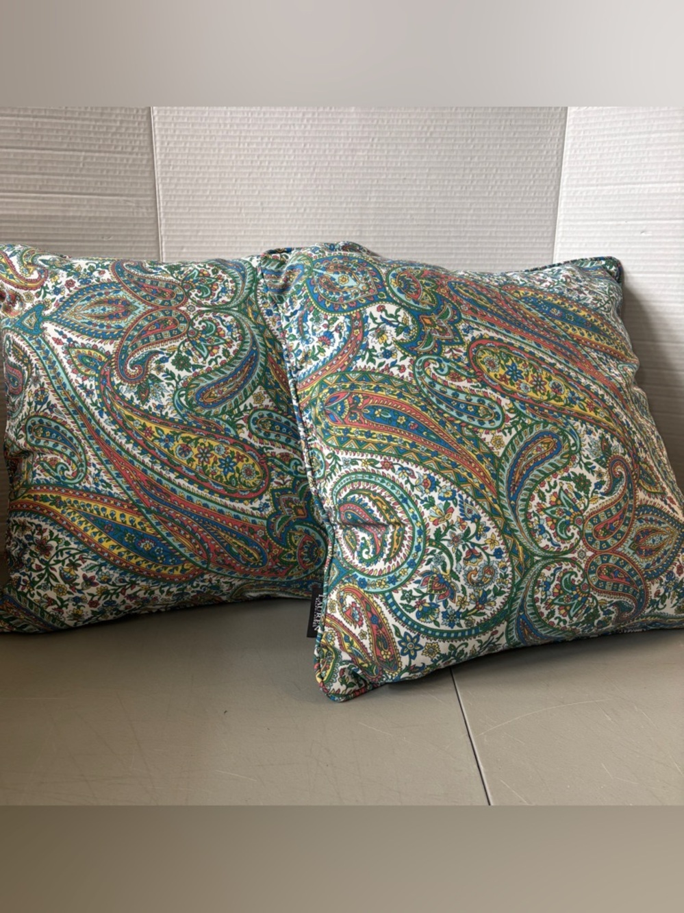 Lauren Ralph Lauren Paisley Geometric Print Throw Pillows 17x17X6 inch Set Of 2